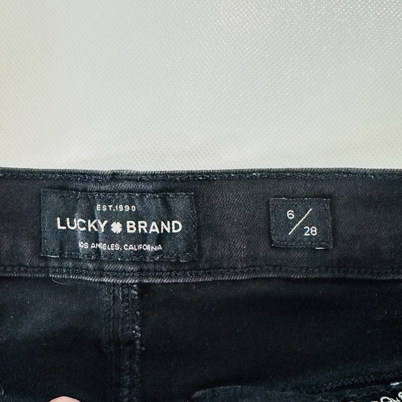 Lucky Brand Jeans Womens Size 6/28 Black Brooke Legging Dark Wash Denim Stretch - Picture 2 of 7